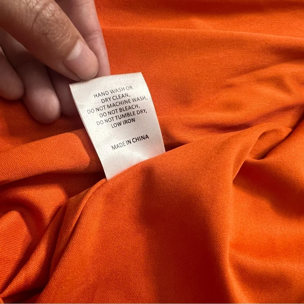 ModCloth Hutch Anthropologie Orange with Purple Floral Wrap Dress Size 0 - Picture 10 of 10